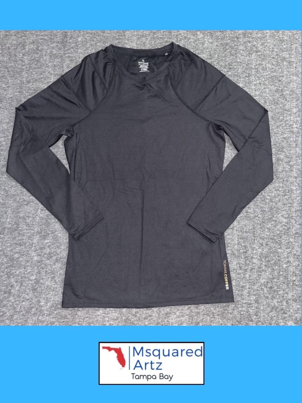 Tommie Copper Youth Large Black Compression Long Sleeve Performance Shirt
